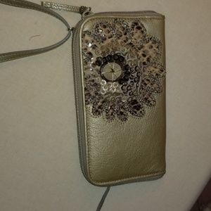 BRIGHTON small crossbody wallet  dancing flower la